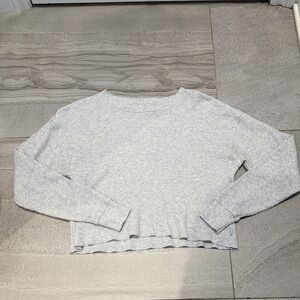 Aritzia TNA Long Sleeve Waffle Cropped Top